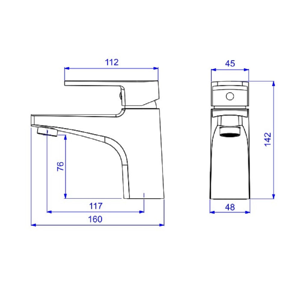 Misturador Monocomando de Mesa Bica Baixa para Lavatório Black Matte - Deca