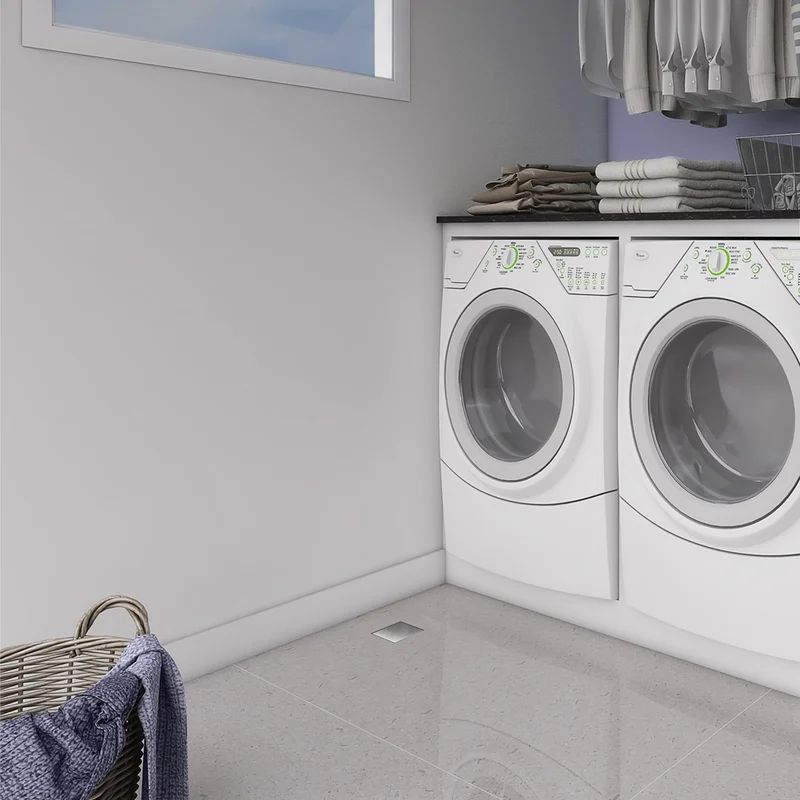 Ralo Linear Elleve Square Tampa 10x10cm Inox