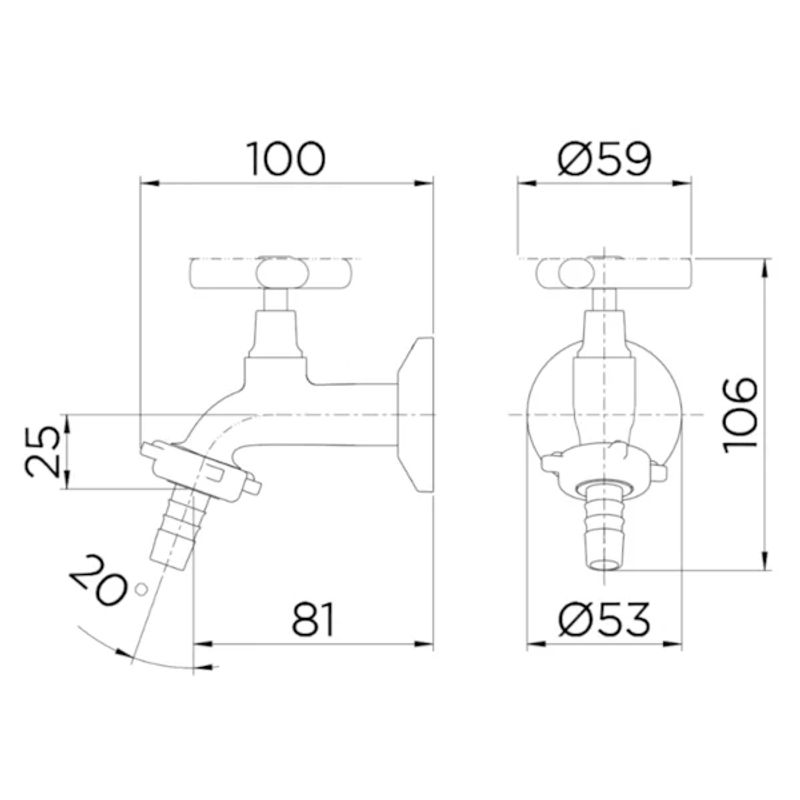 Torneira para Jardim 1130 Primor Cromado - Docol