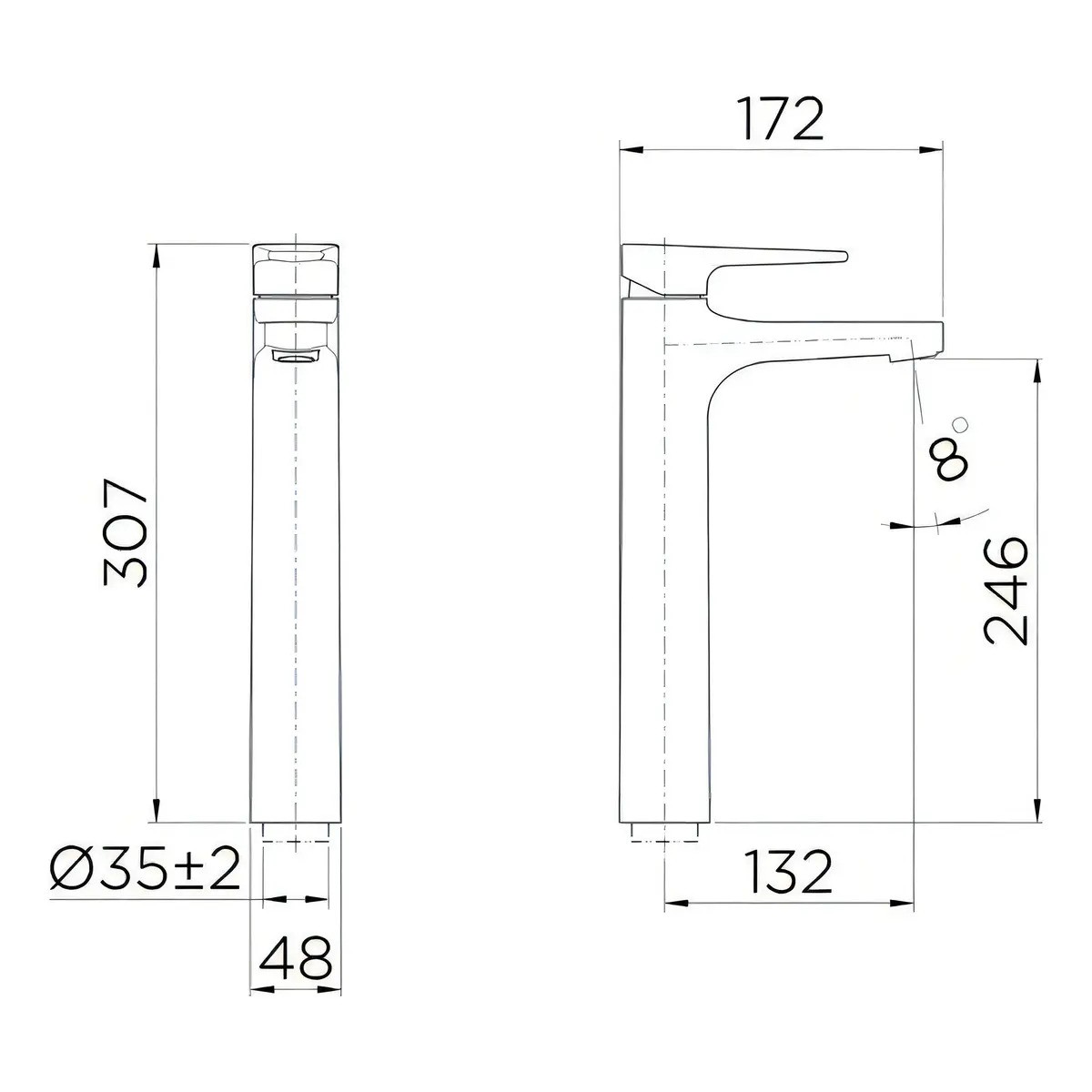Monocomando bica alta de mesa para lavatório ColdStart Lift Ônix - Docol