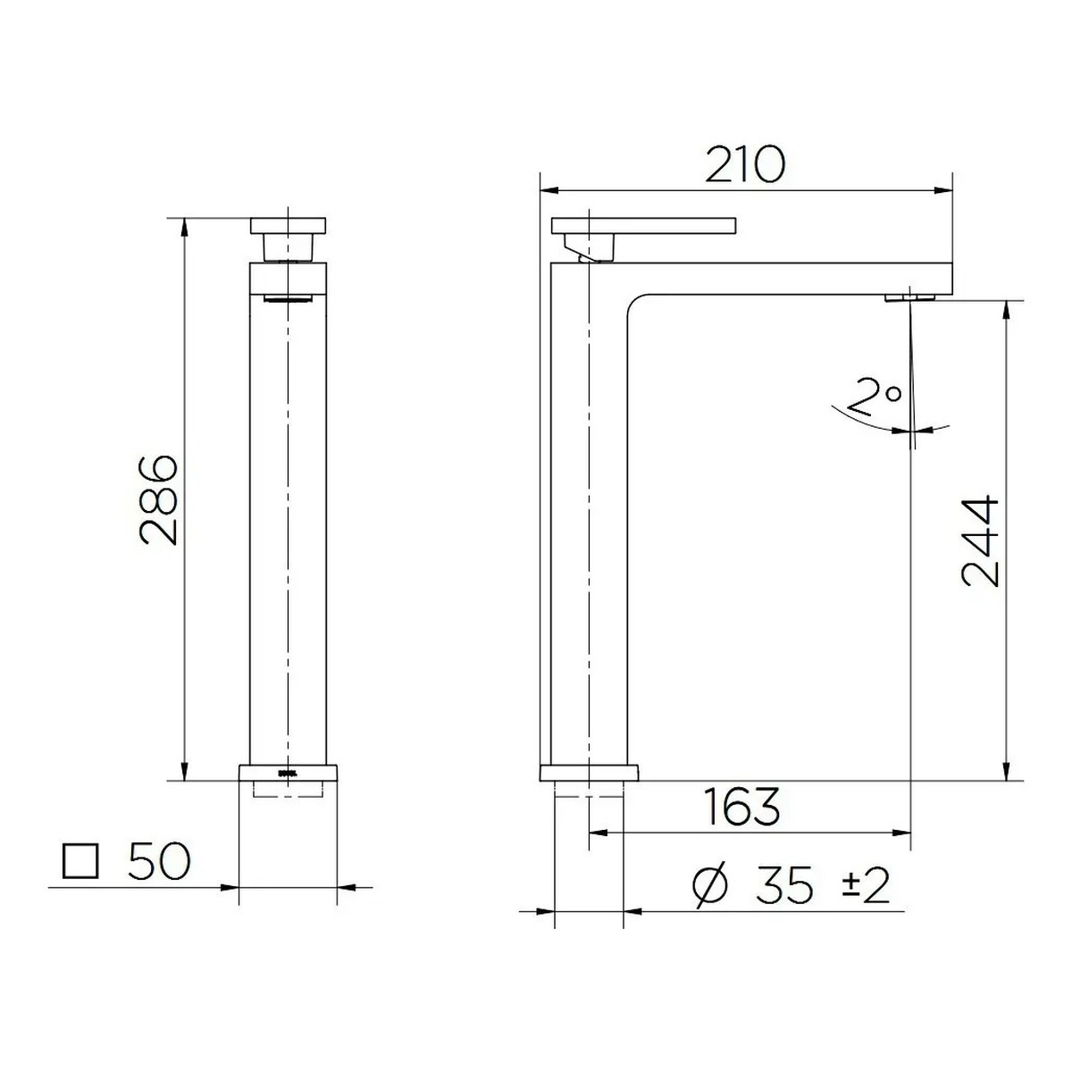 Torneira para Lavatório de Mesa New Edge Ouro Escovada - Docol