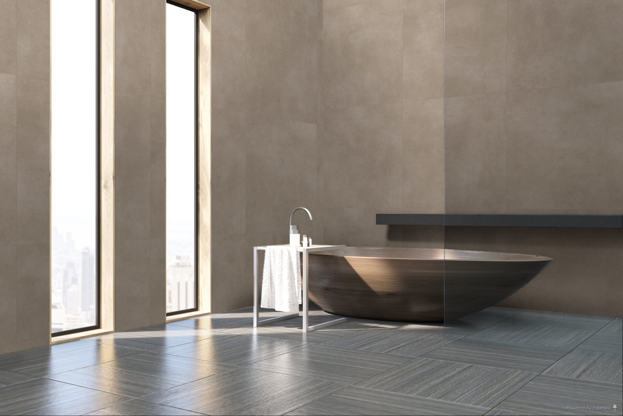 Porcelanato 94x94 BEIGE CIMENTATI SATINY - Castelli