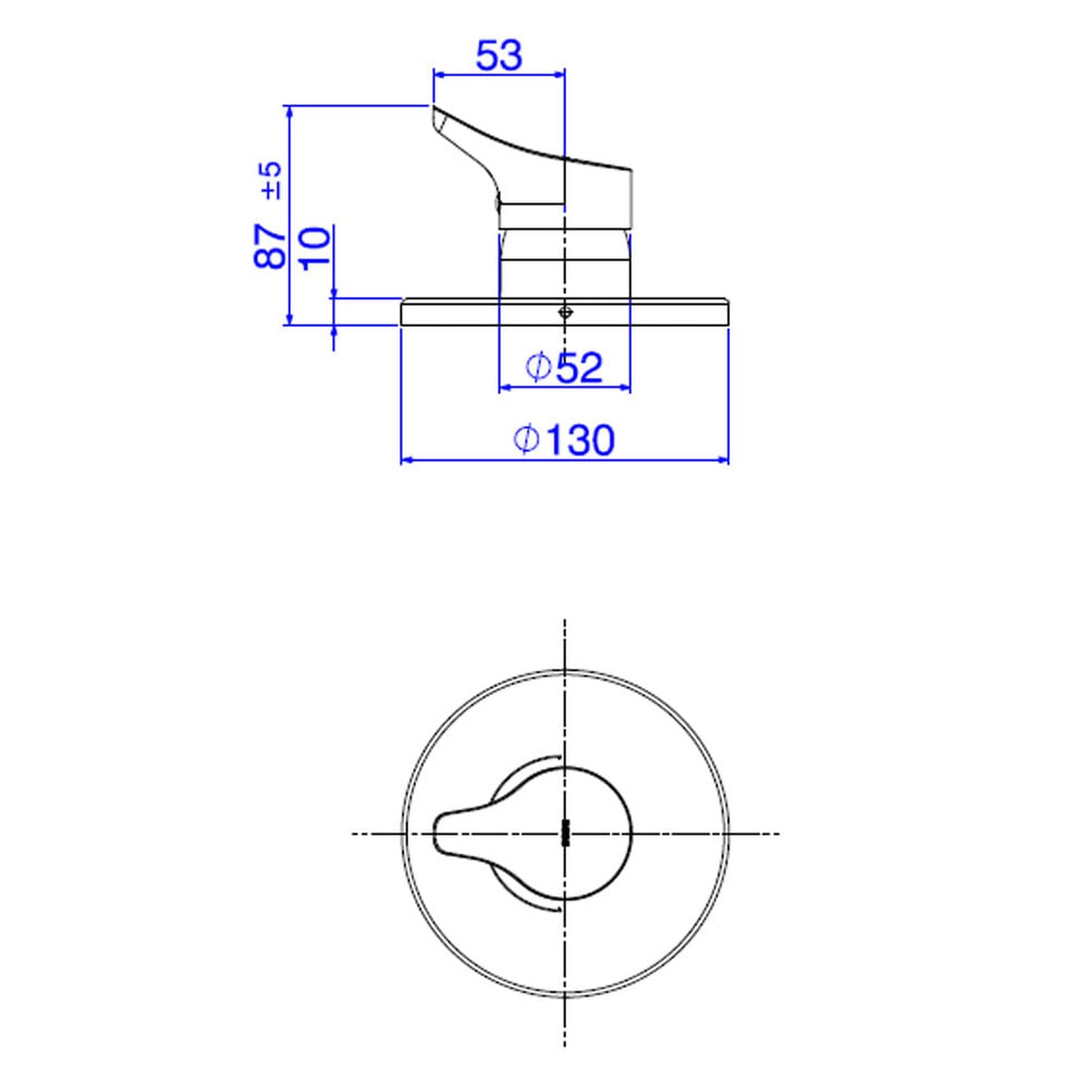 Acabamento Monocomando para Chuveiro GAMA - Deca