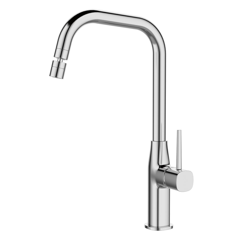 Misturador Monocomando de Cozinha Bica Móvel Redonda Thelon Cromado - Dax