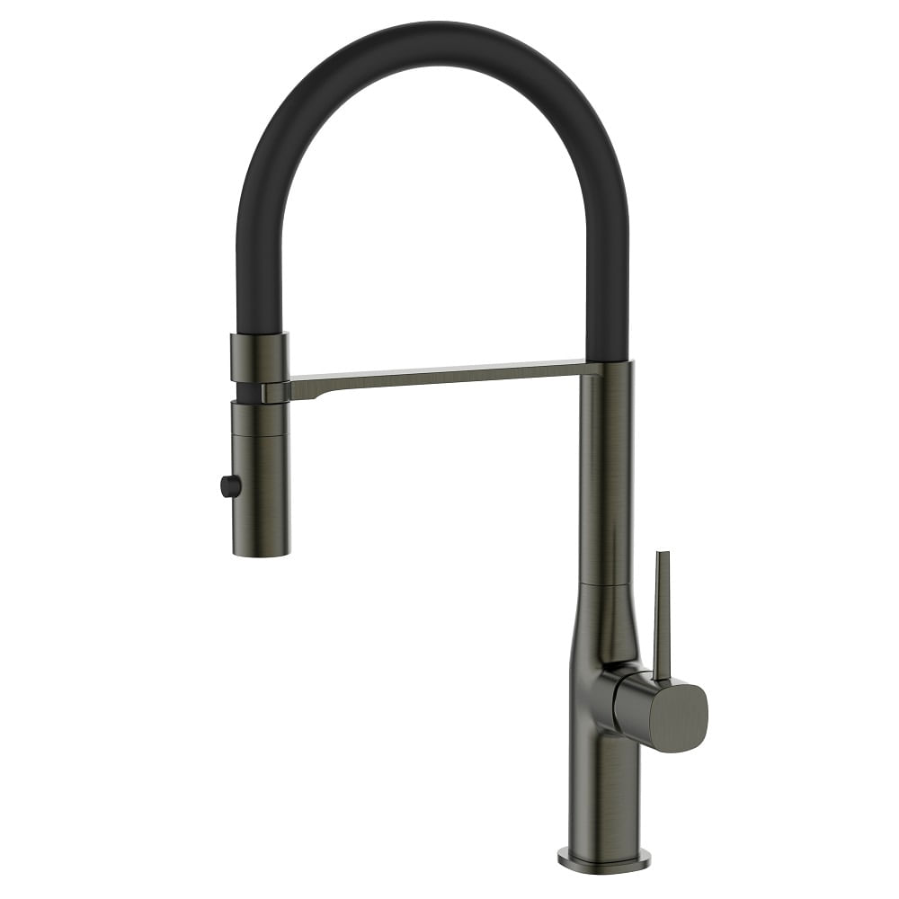Misturador Monocomando de Cozinha Bica Flexível Thelon Cinza - Dax