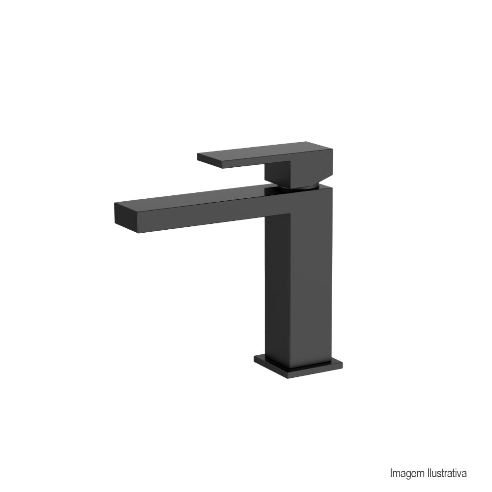 Misturador Monocomando de Lavatório de Mesa Bica Baixa Havel Black Matte - Dax