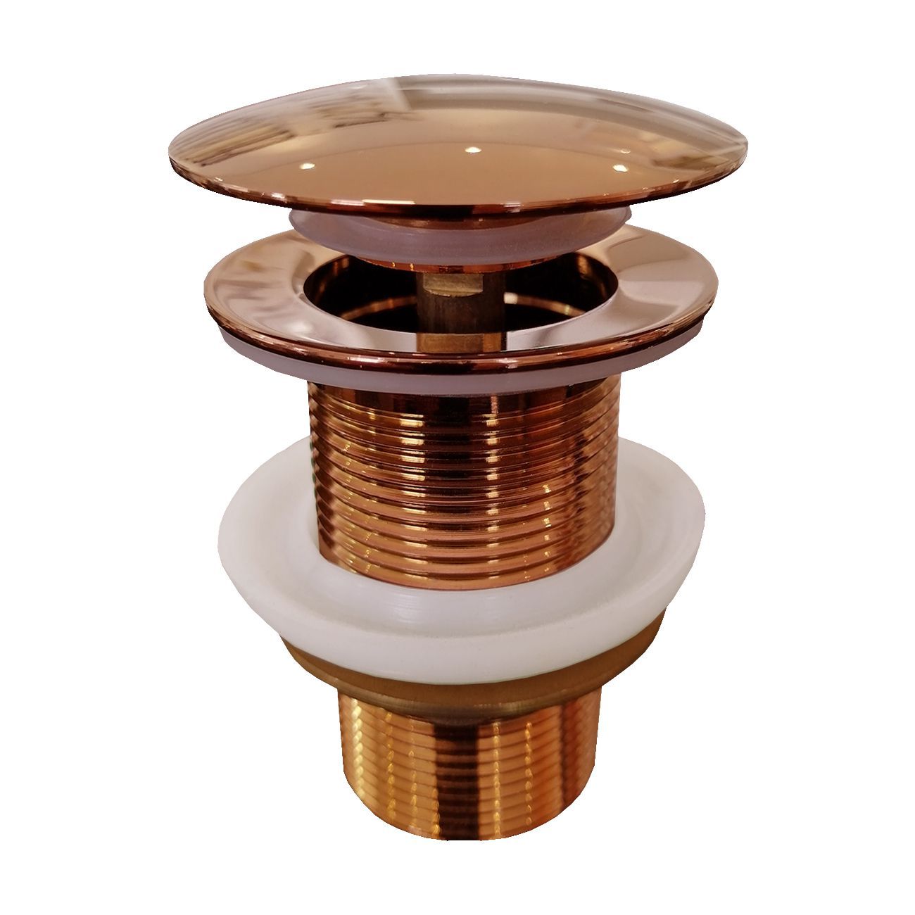 Válvula Click Redonda 7/8 para Lavatório Rose Gold - Dax