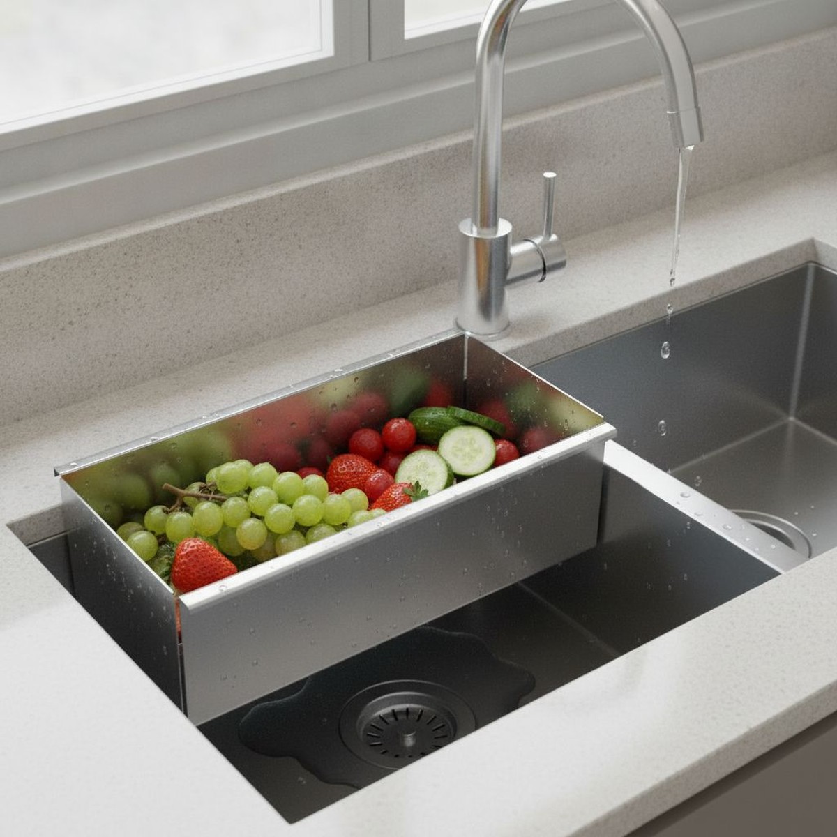 Escorredor Inox PROFUNDO 30CM ACO - Tramontina