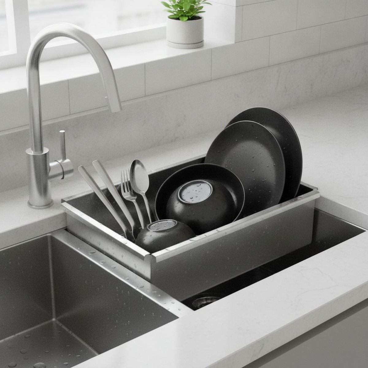 Escorredor Inox PROFUNDO 30CM ACO - Tramontina