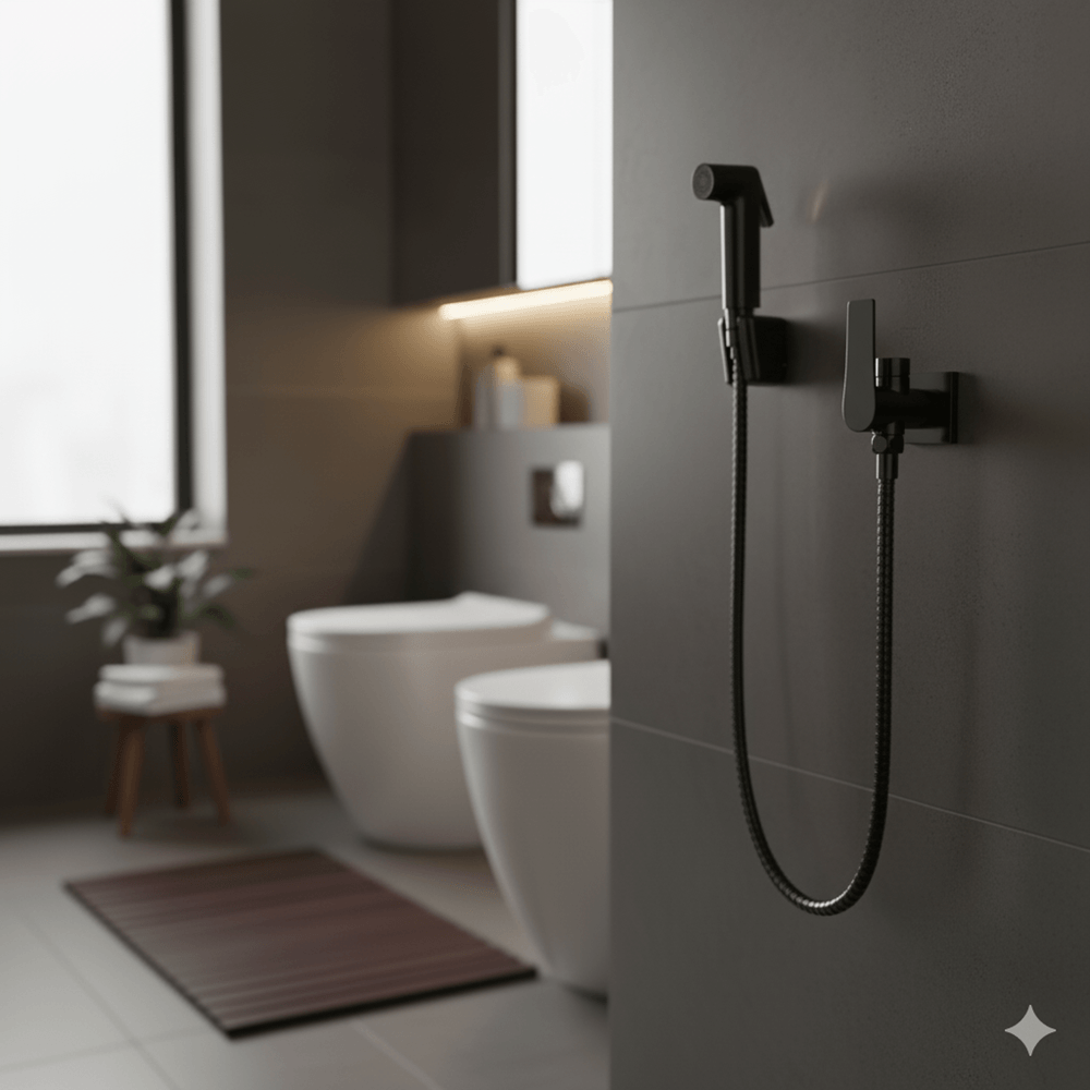 Ducha Higiênica com Registro e Derivação Mendoza Black - Dax