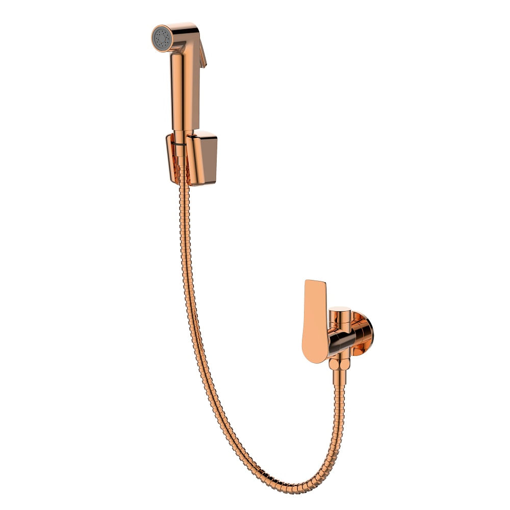 Ducha Higiênica com Registro e Derivação Mendoza Rose Gold - Dax