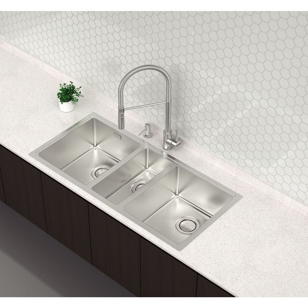 Misturador Monocomando Bica Móvel Inox VERSATILE - Tramontina