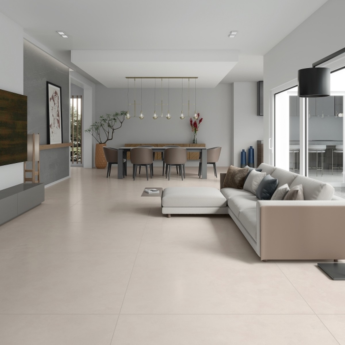 Porcelanato 121x121 cm Acetinado SAVANAH CREMA - Damme
