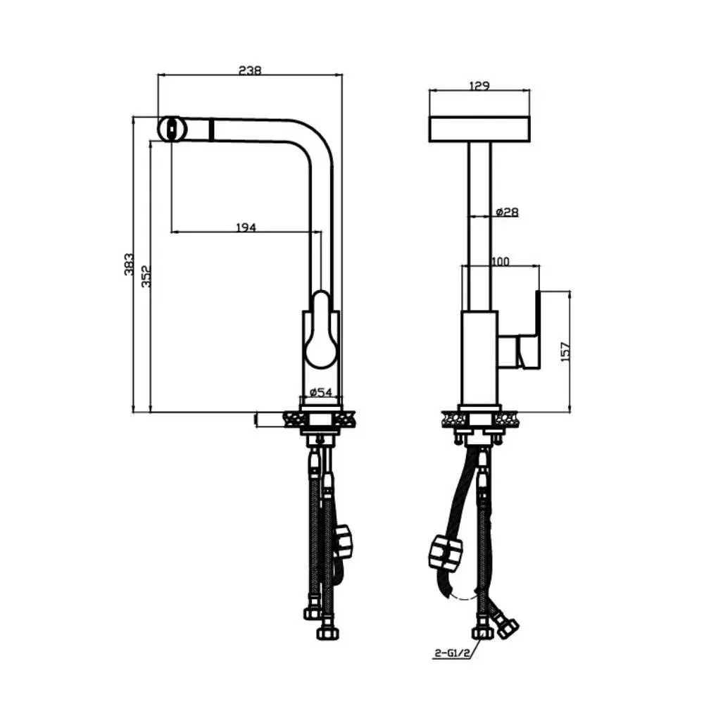Misturador para Cozinha Monocomando Bica Móvel Black - Dax