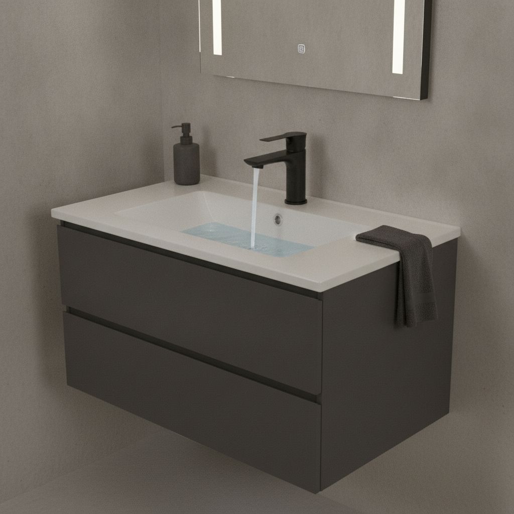 Misturador para Lavatório Monocomando de Mesa Bica Baixa Black - Dax