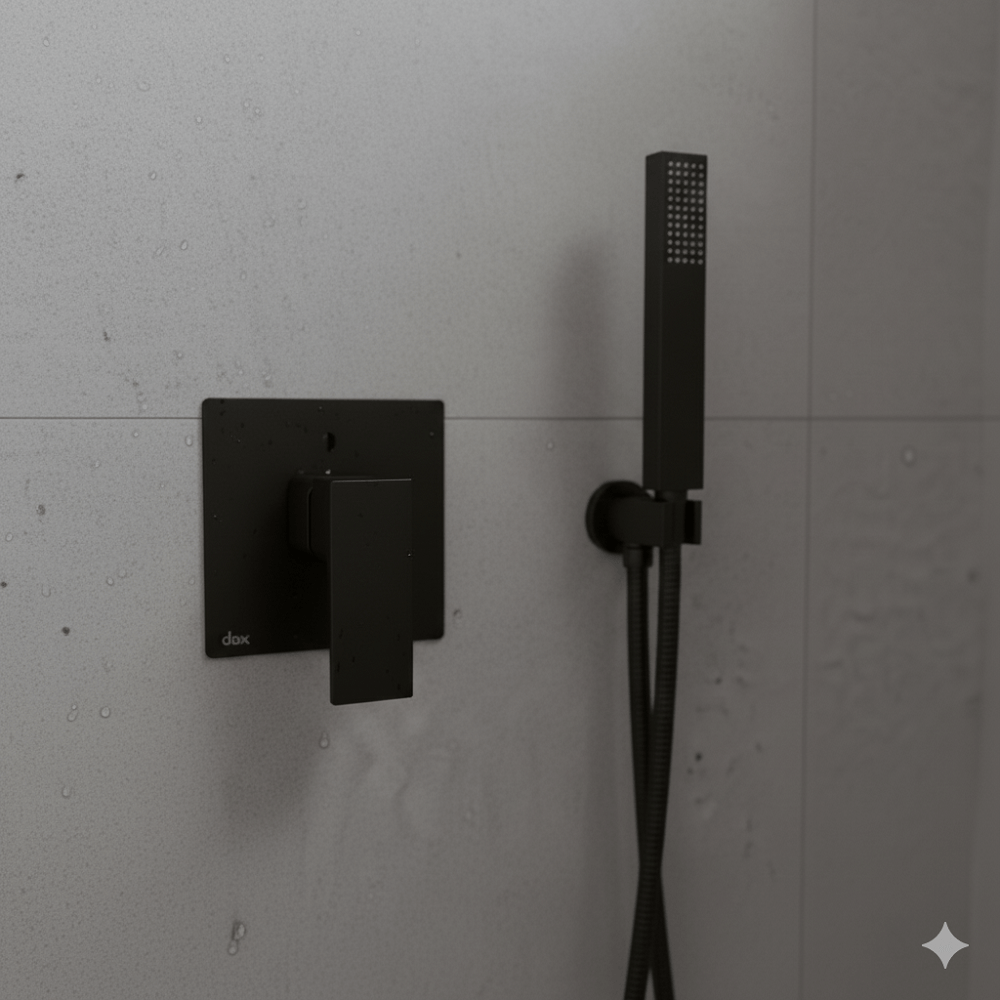 Acabamento Monocomando de Chuveiro Iguaçu Black - Dax