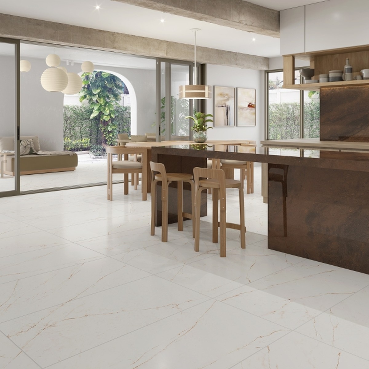 Porcelanato 82x182 cm Polido MARRONE - Damme