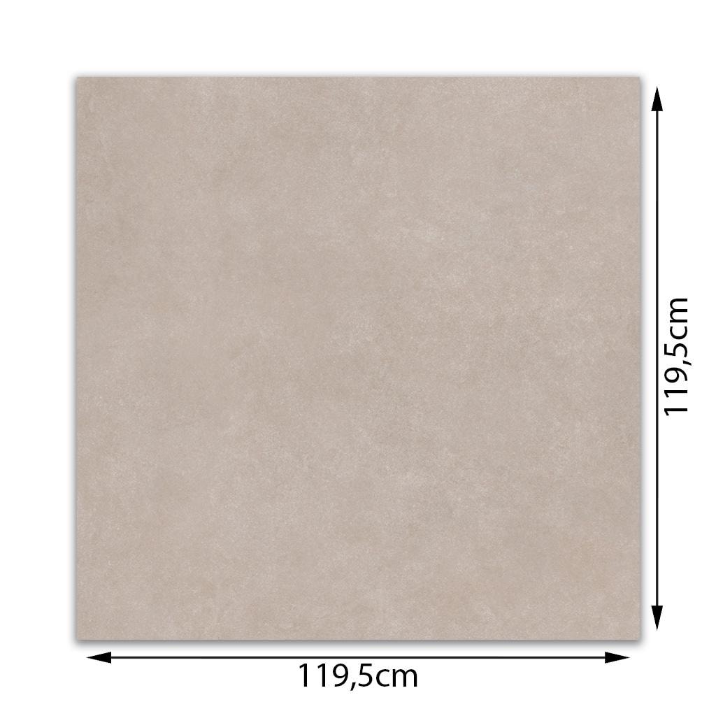 Porcelanato Quadra Greige Matte 120x120 cm - Roca