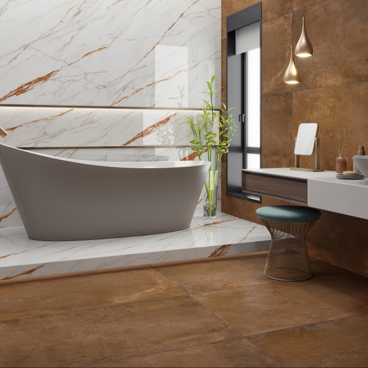 Porcelanato 61x120 cm Calacata Oro Lux Polido - Damme
