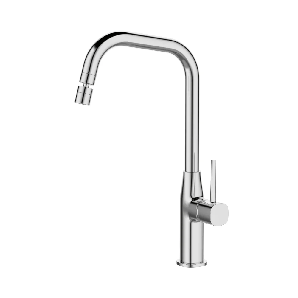 Misturador para Cozinha Monocomando de Mesa Bica Móvel Escovado - Dax
