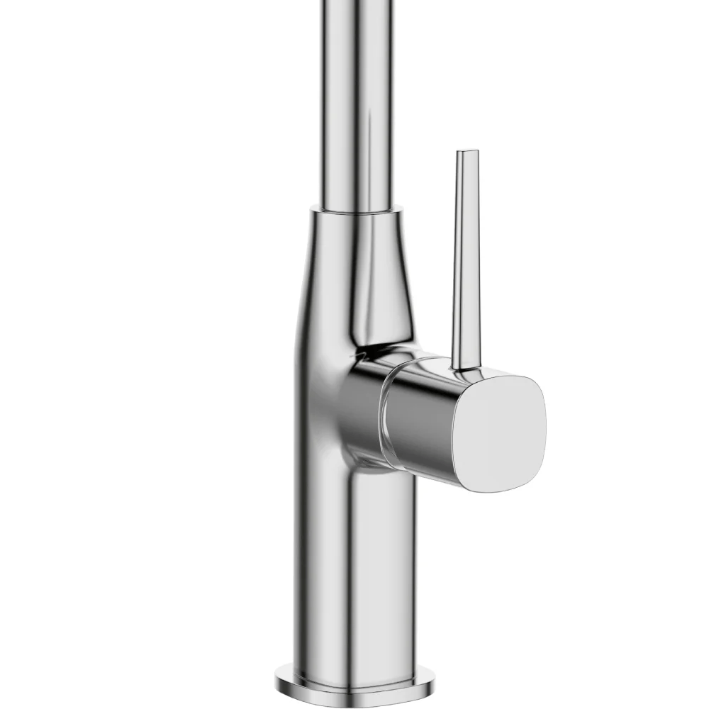 Misturador para Cozinha Monocomando de Mesa Bica Móvel Escovado - Dax