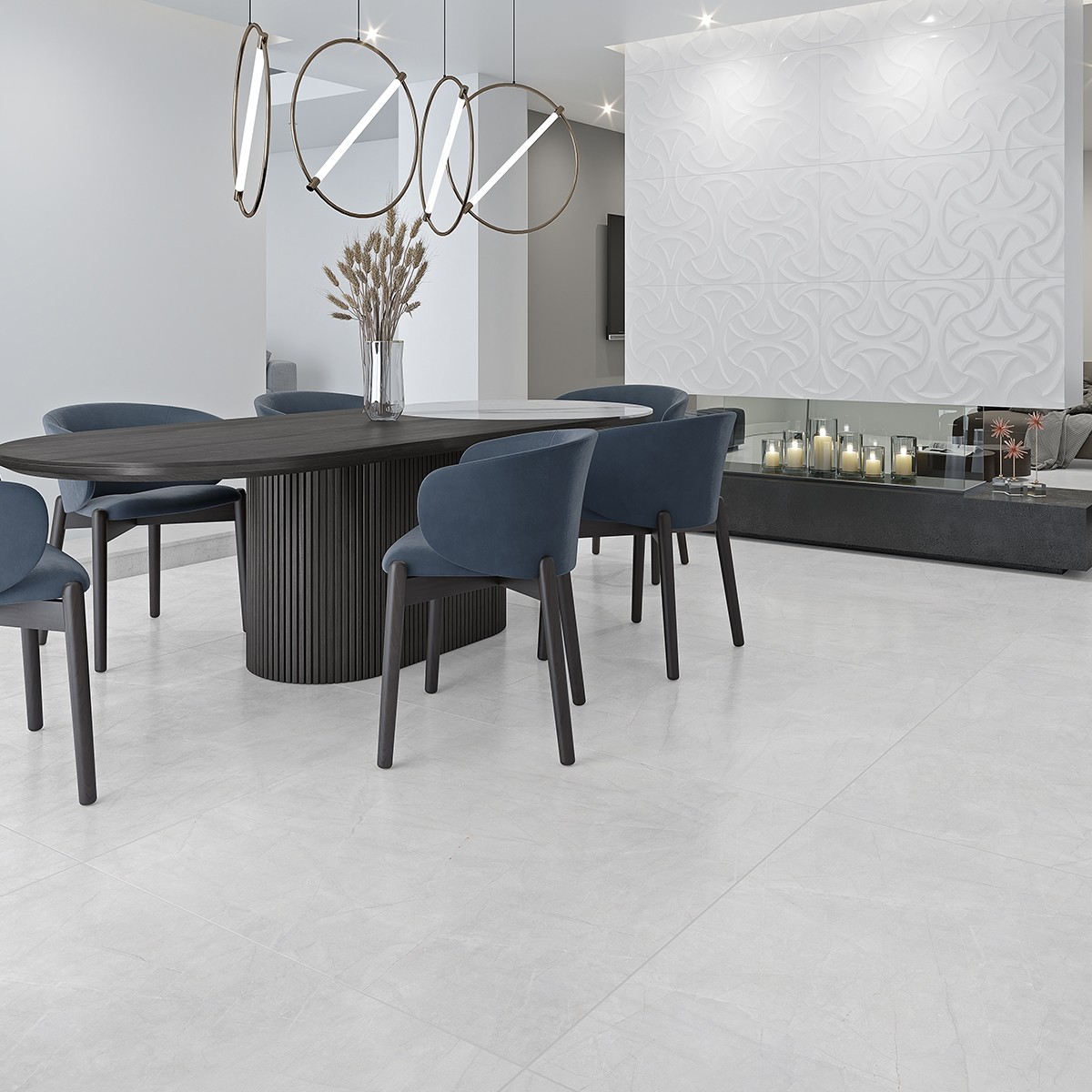 Porcelanato Pulpis White Acetinado 83x83 cm - Damme