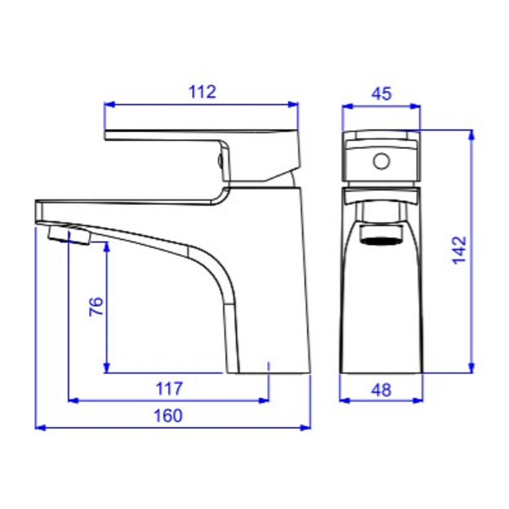 Misturador para Lavatório Monocomando Bica Baixa Level Cromado - Deca