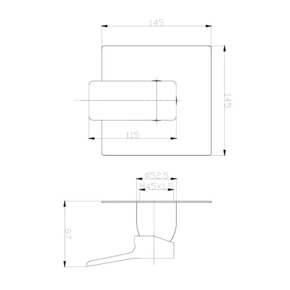 Acabamento Monocomando para Chuveiro Black TAMISA - Dax