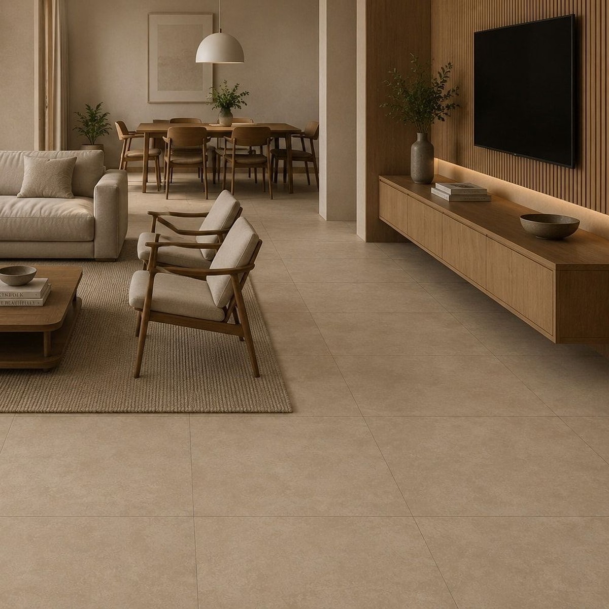Porcelanato Vita Bege Acetinado 80x80 cm - Incepa