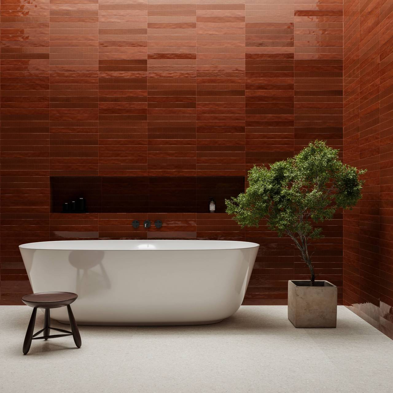 Porcelanato 120x120 cm Acetinado FLOTAN OSSO - Decortiles