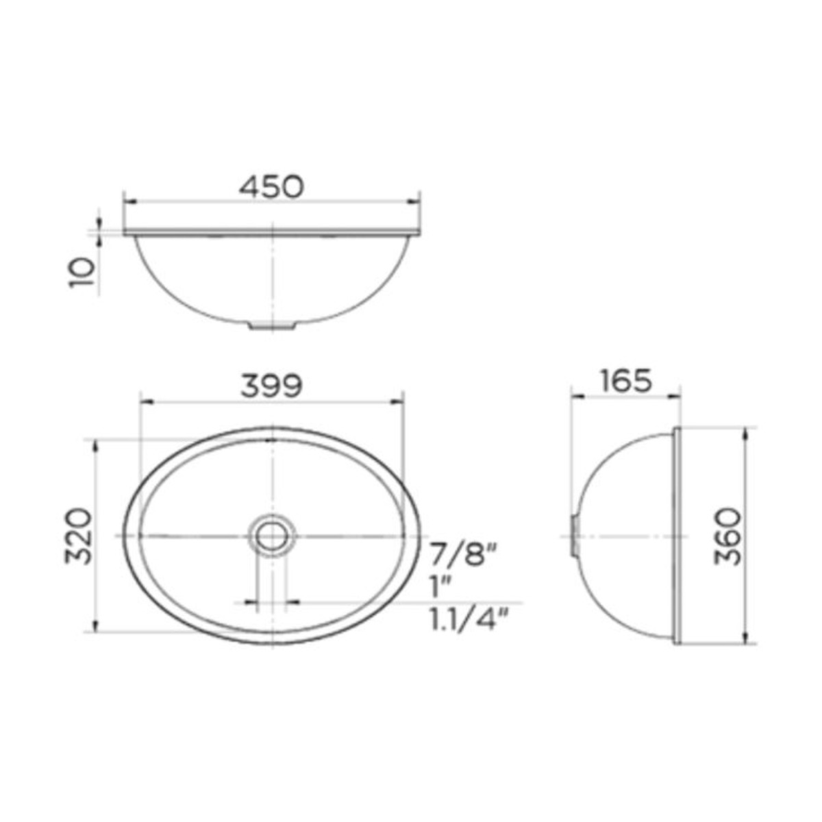 Cuba de Embutir Oval Creme 490x365mm L.37.37 - Deca