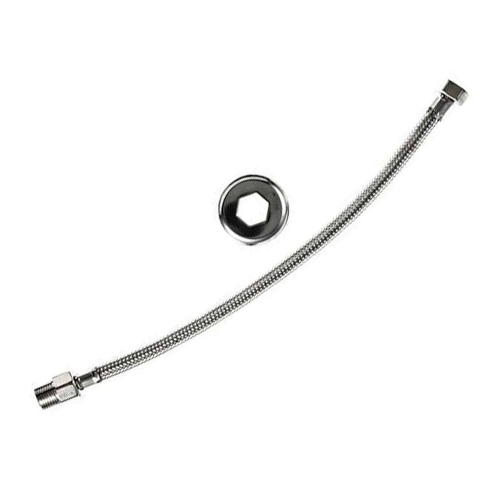 Ligação Flexível Malha de Aço 40cm Cromado - Deca