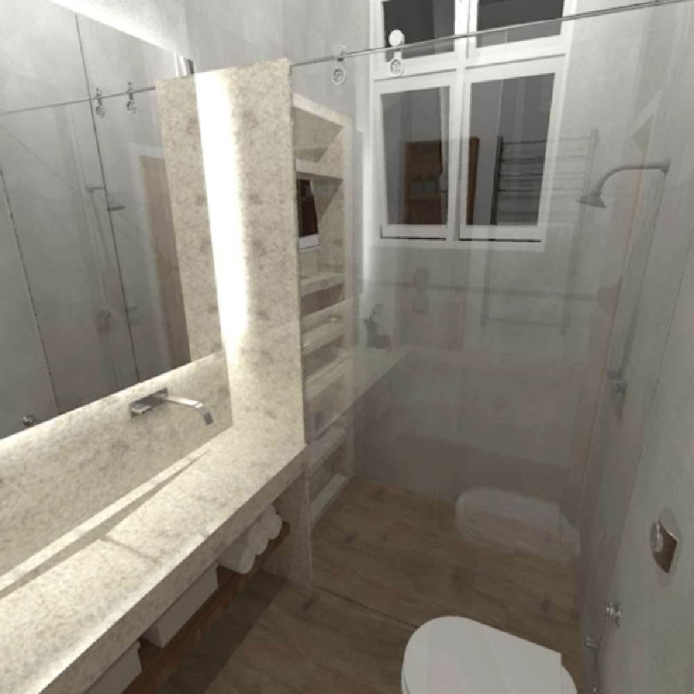 Chuveiro Acqua Plus Stand com Tubo de Parede Cromado - Deca